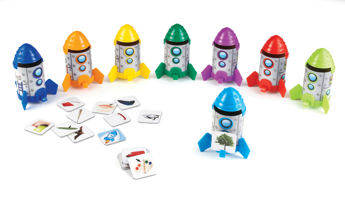 Cohetes para identificación de sílabas, rimas y sonidos